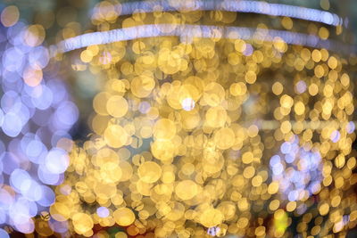 Defocused image of illuminated lights