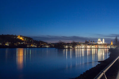 Illuminated city at night