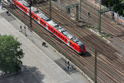 Regional train of deutsche bahn departing main station in cologne, germany