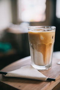 Close-up of coffee on table