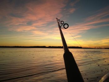 Fishing at sunset