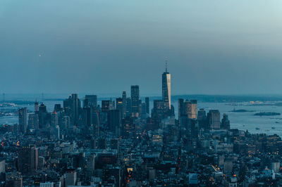 Aerial view of buildings in city