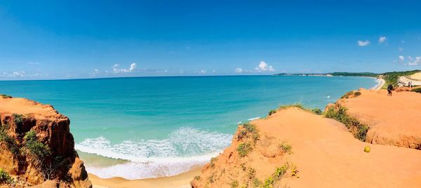 Panoramic view of beach against sky