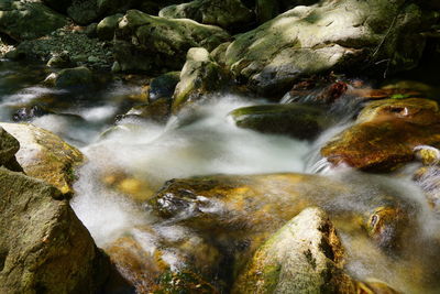 Stream flowing through rocks