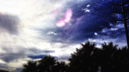Low angle view of cloudy sky