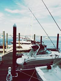 Boats in harbor