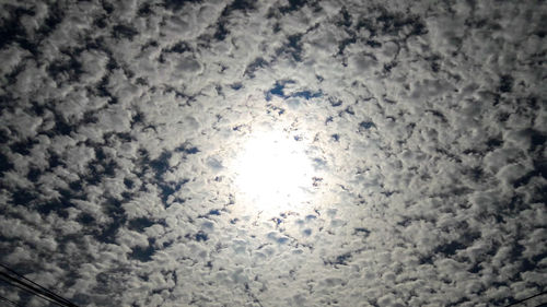 Low angle view of cloudy sky