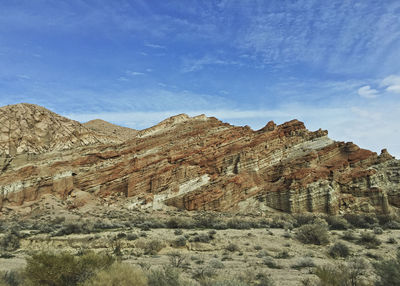 Scenic view of mountain range against sky