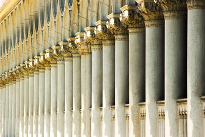 Full frame shot of colonnade in historic building