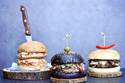 Close-up of ice cream on table