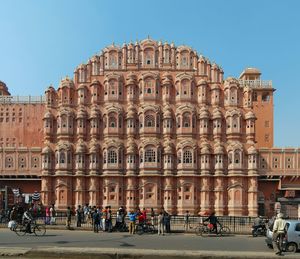 Group of people in front of building