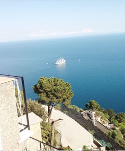 High angle view of sea against sky