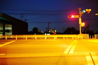 Empty illuminated lights at night