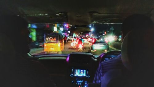 Car driving through car window