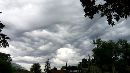 Low angle view of cloudy sky