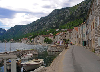 Coastal road in kotor bay