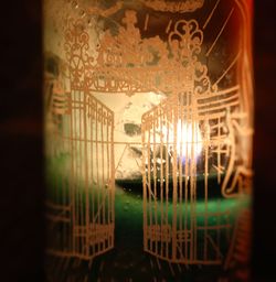 Close-up of illuminated lamp