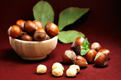 Close-up of vegetables on table
