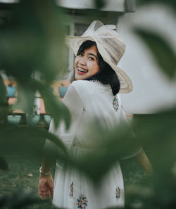 Portrait of a smiling young woman