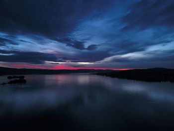 Scenic view of dramatic sky over landscape