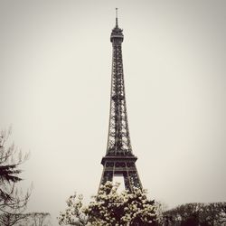 Low angle view of eiffel tower