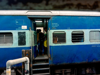 Train at railroad station platform