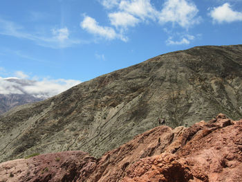 Low angle view of mountain against sky