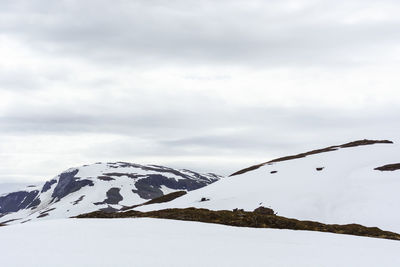 Snow covered mountain against sky