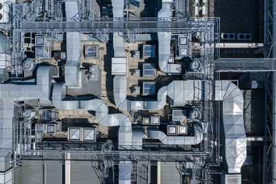 Aerial view of industrial pipeline