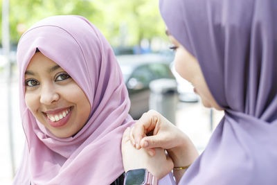 Portrait of a smiling young woman