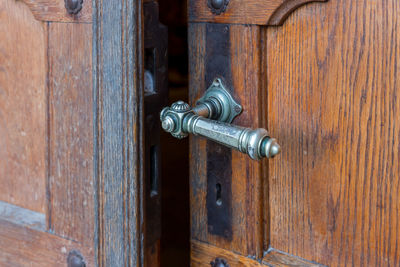 Close-up of closed door