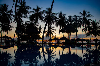 A beautiful reflection of palm trees at diani beach