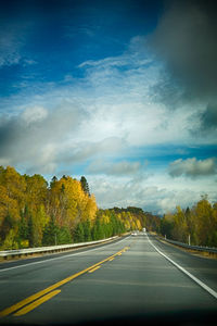 Road passing through empty road