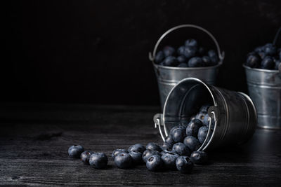 Close-up of fruits in bowl on table