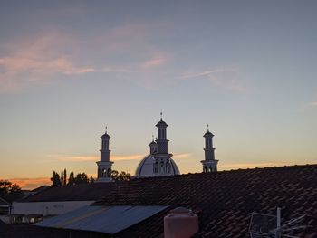 View of building against sky during sunset