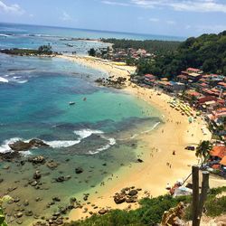 High angle view of beach