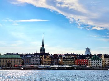 Buildings in city against sky