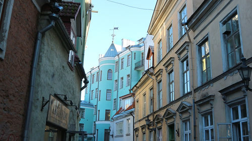 Low angle view of buildings against sky