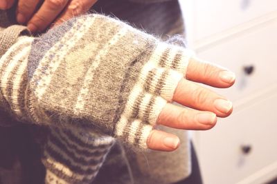 Close-up of hands