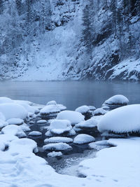 Frozen lake during winter