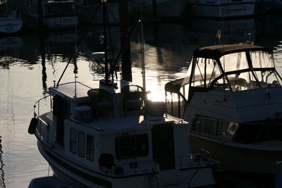 Boats in harbor
