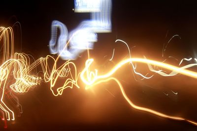 Light painting at night