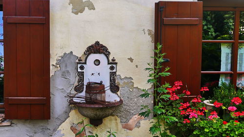 Close-up of door of building