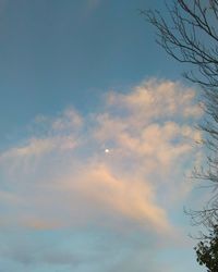 Low angle view of sky at sunset