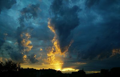 Clouds over landscape