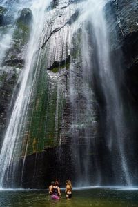 Water splashing on rocks