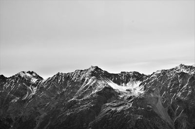 Scenic view of mountains against clear sky