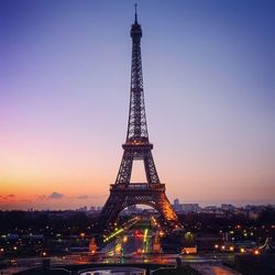 Low angle view of eiffel tower