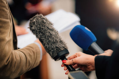 Whistleblower media conference, first public appearance of a person who now speaks freely about 