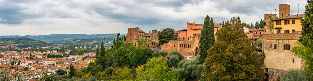 Panoramic shot of townscape against sky